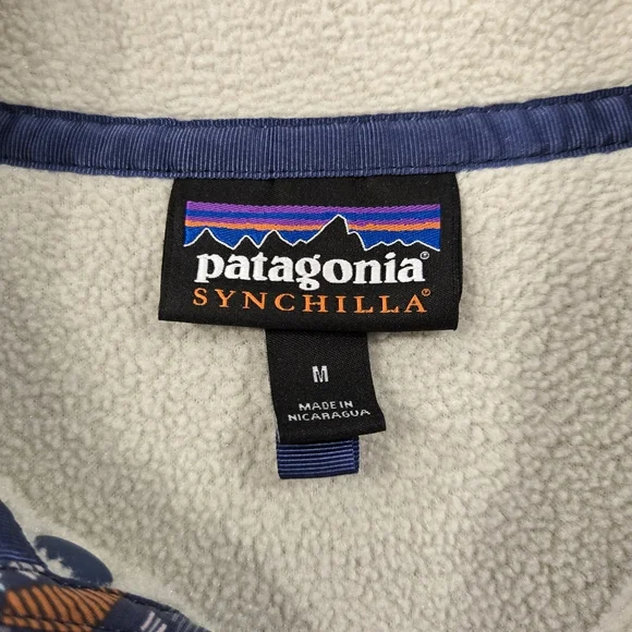 PATAGONIA Cream Lightweight Synchilla Snap-T Pullover Sweater - Picture 7 of 11